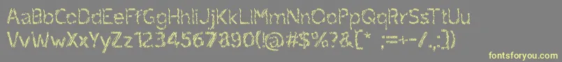 ruxandra Font – Yellow Fonts on Gray Background