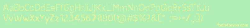ruxandra Font – Yellow Fonts on Green Background