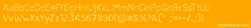 ruxandra Font – Yellow Fonts on Orange Background