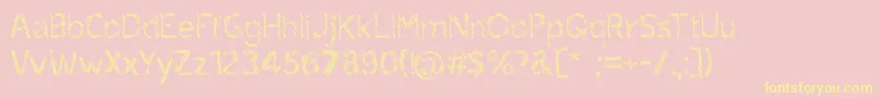 ruxandra Font – Yellow Fonts on Pink Background