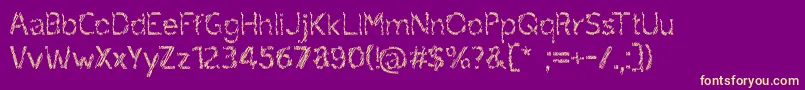 ruxandra Font – Yellow Fonts on Purple Background