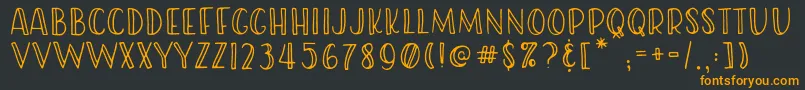 RWAFriendish Regular Font – Orange Fonts on Black Background