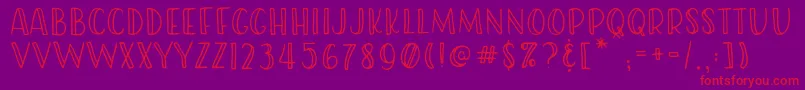 fuente RWAFriendish Regular – Fuentes Rojas Sobre Fondo Morado