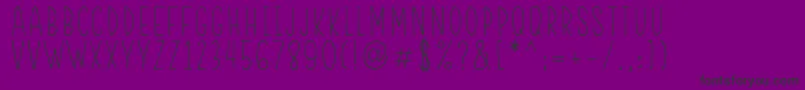 Шрифт RWAFrontliner Regular – чёрные шрифты на фиолетовом фоне
