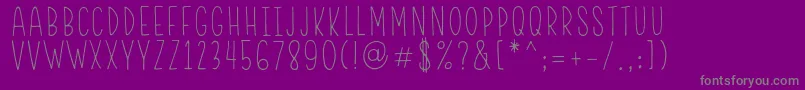 RWAFrontliner Regular Font – Gray Fonts on Purple Background