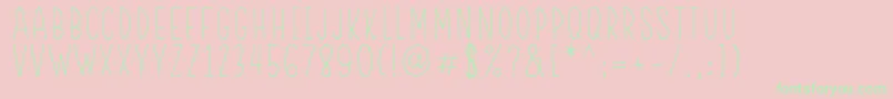 RWAFrontliner Regular Font – Green Fonts on Pink Background