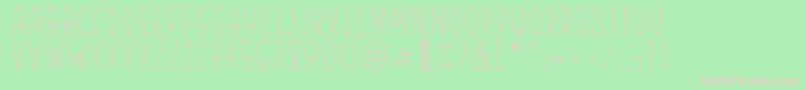 RWAFrontliner Regular Font – Pink Fonts on Green Background