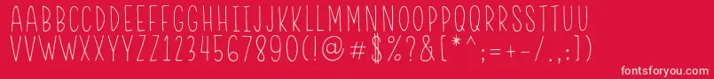 RWAFrontliner Regular Font – Pink Fonts on Red Background