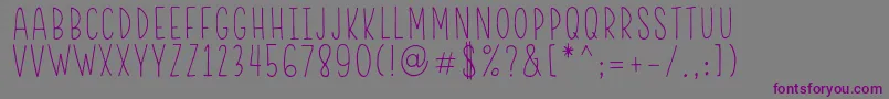RWAFrontliner Regular Font – Purple Fonts on Gray Background