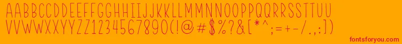 RWAFrontliner Regular Font – Red Fonts on Orange Background