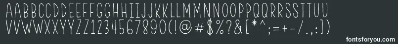 RWAFrontliner Regular Font – White Fonts on Black Background