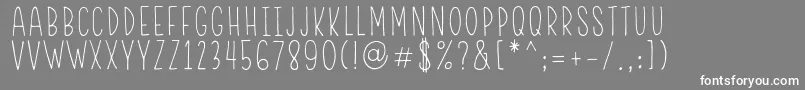 フォントRWAFrontliner Regular – 灰色の背景に白い文字