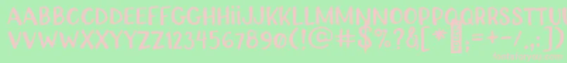 RWAHoneydew Regular Font – Pink Fonts on Green Background