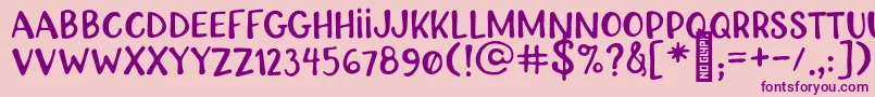 RWAHoneydew Regular Font – Purple Fonts on Pink Background