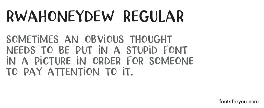 RWAHoneydew Regular Font