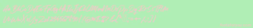 Rwanda Tyler Font Font – Pink Fonts on Green Background