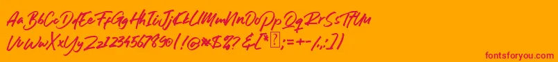 Police Rwanda Tyler Font – polices rouges sur fond orange