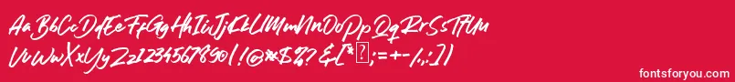 Rwanda Tyler Font Font – White Fonts on Red Background