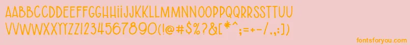 RWAShowbailer Regular Font – Orange Fonts on Pink Background