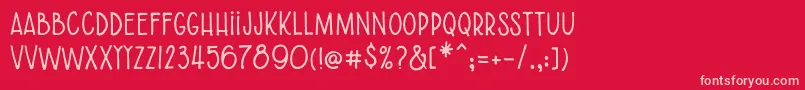 RWAShowbailer Regular Font – Pink Fonts on Red Background