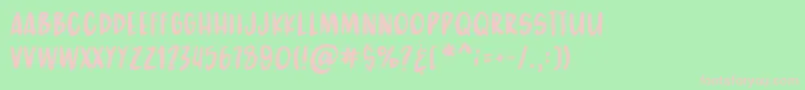 フォントRWAWakefrost Regular – 緑の背景にピンクのフォント