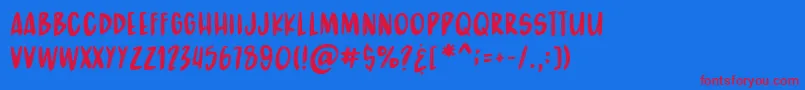 RWAWakefrost Regular Font – Red Fonts on Blue Background