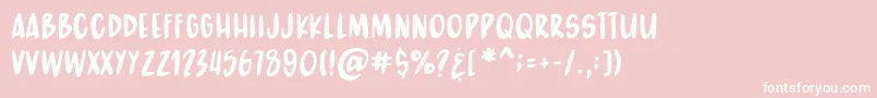 RWAWakefrost Regular Font – White Fonts on Pink Background