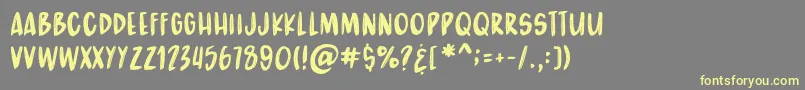 RWAWakefrost Regular Font – Yellow Fonts on Gray Background