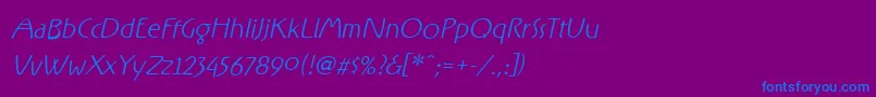 RxFF   Font – Blue Fonts on Purple Background