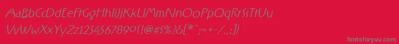 フォントRxFF   – 赤い背景に灰色の文字