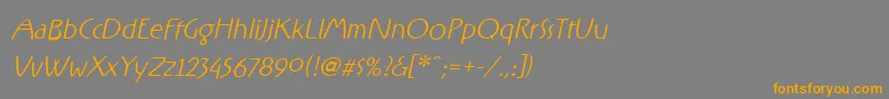 RxFF   Font – Orange Fonts on Gray Background