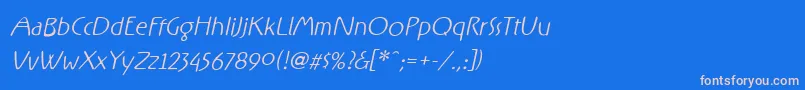RxFF   Font – Pink Fonts on Blue Background