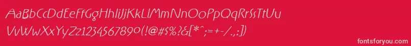 RxFF   Font – Pink Fonts on Red Background
