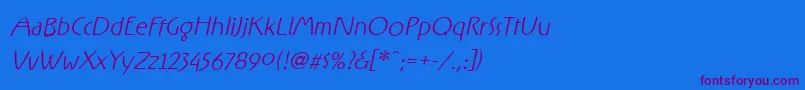 Шрифт RxFF   – фиолетовые шрифты на синем фоне