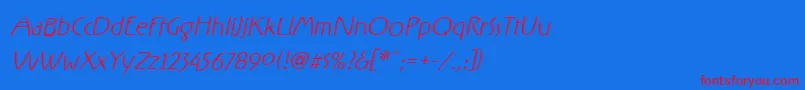 Więcej informacji o czcionce RxFF Czcionka RxFF – czerwone czcionki na niebieskim tle