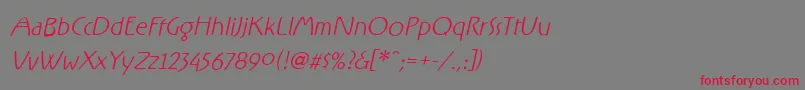 RxFF   Font – Red Fonts on Gray Background