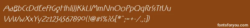 Шрифт RxFF   – белые шрифты на коричневом фоне