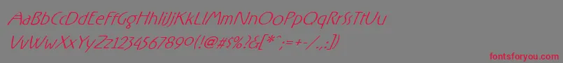 RxFO   Font – Red Fonts on Gray Background