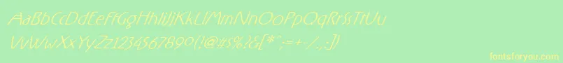 RxFO   Font – Yellow Fonts on Green Background