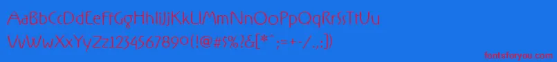RxFZ   Font – Red Fonts on Blue Background