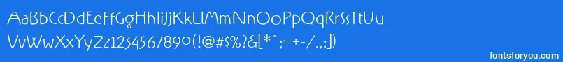 RxFZ   Font – Yellow Fonts on Blue Background