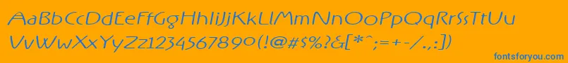 RxOF   Font – Blue Fonts on Orange Background