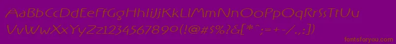 RxOF   Font – Brown Fonts on Purple Background