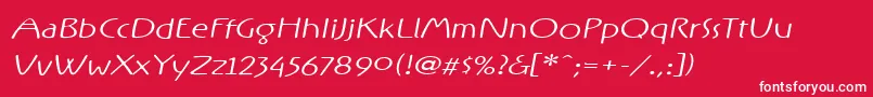 RxOF   Font – White Fonts on Red Background