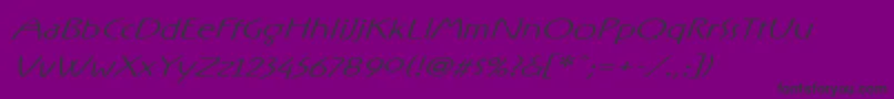 RxOO  -Schriftart – Schwarze Schriften auf violettem Hintergrund