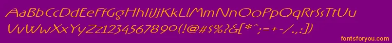 RxOO   Font – Orange Fonts on Purple Background