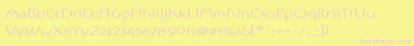 RxOZ   Font – Pink Fonts on Yellow Background