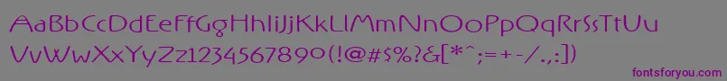 フォントRxOZ   – 紫色のフォント、灰色の背景