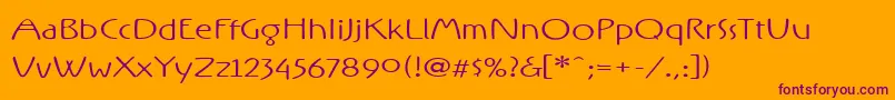 RxOZ   Font – Purple Fonts on Orange Background