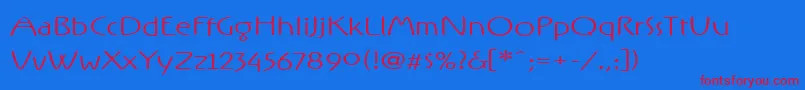 RxOZ   Font – Red Fonts on Blue Background